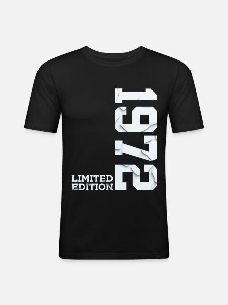 54TH BIRTHDAY LIMITED EDITION 1972 - Men's Slim Fit T-Shirt - black