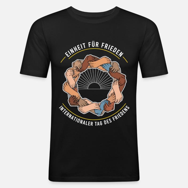 Unity for Peace - Men's Slim Fit T-Shirt - black