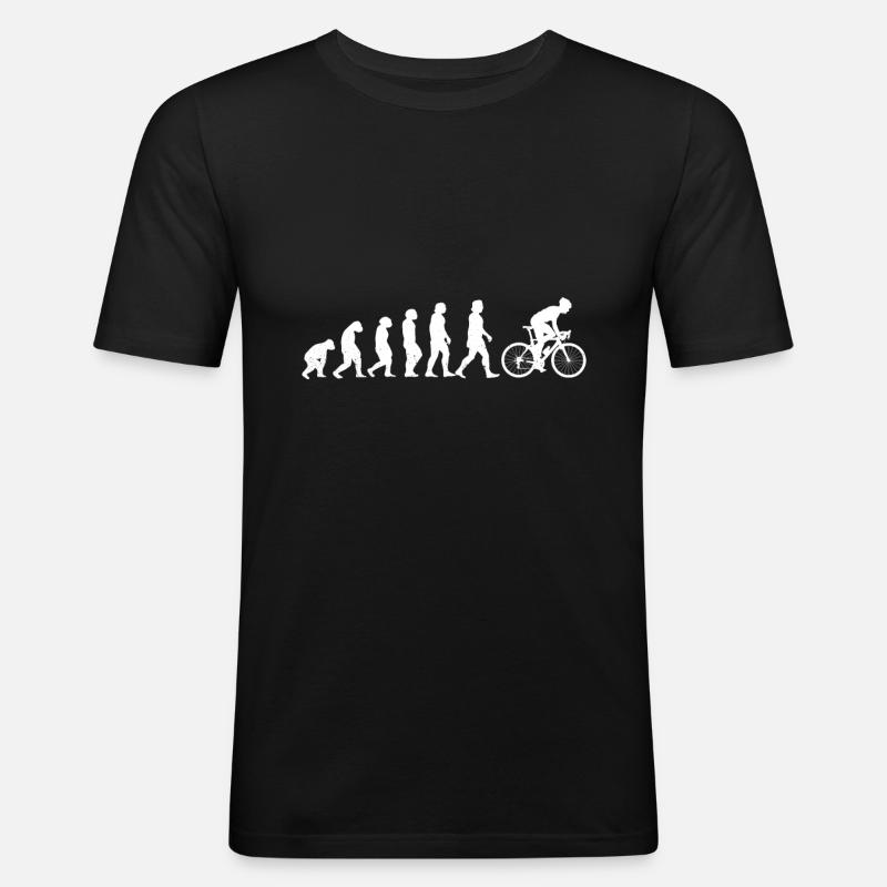 Evolution vélo - T-shirt près du corps Homme - noir