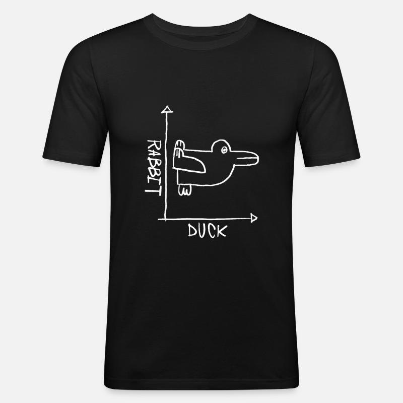 Rabbit Duck Ducks Duck - Men's Slim Fit T-Shirt - black