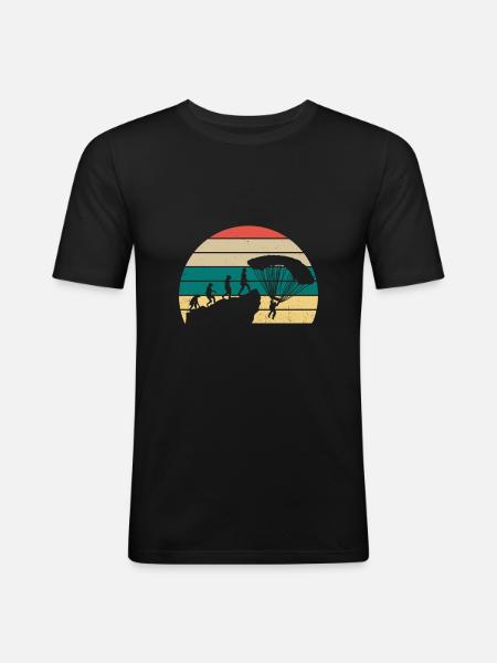 Gleitschirm Gleitschirmfliegen Paragliding - Men's Slim Fit T-Shirt - black