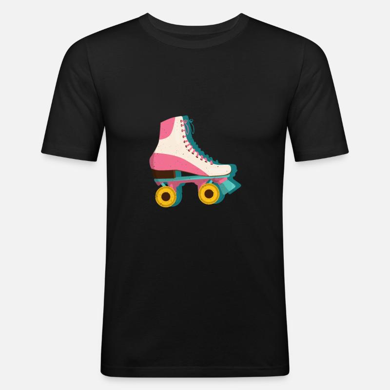 Inline-Skates Inline-Skating Rollschuhlaufen - Männer Slim Fit T-Shirt - Schwarz