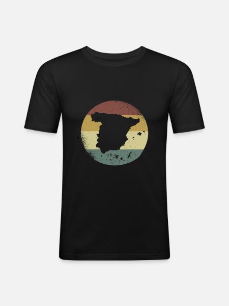 Spain Spanish Gift Idea Spaniards - Men's Slim Fit T-Shirt - black