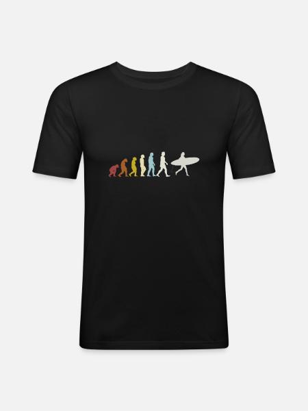 Surf surf - T-shirt près du corps Homme - noir