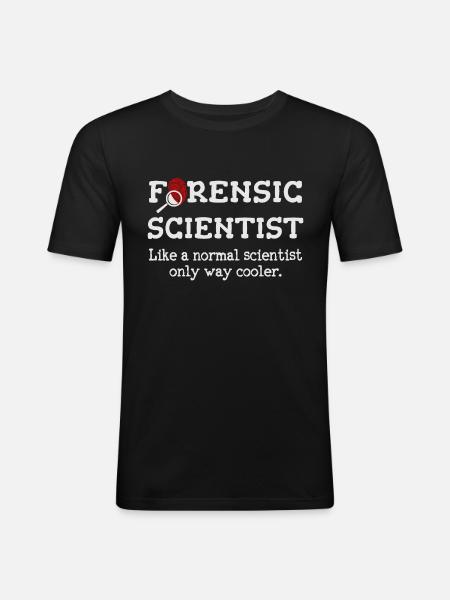 Kriminaltechniker, Forensischer Ermittler - Männer Slim Fit T-Shirt - Schwarz