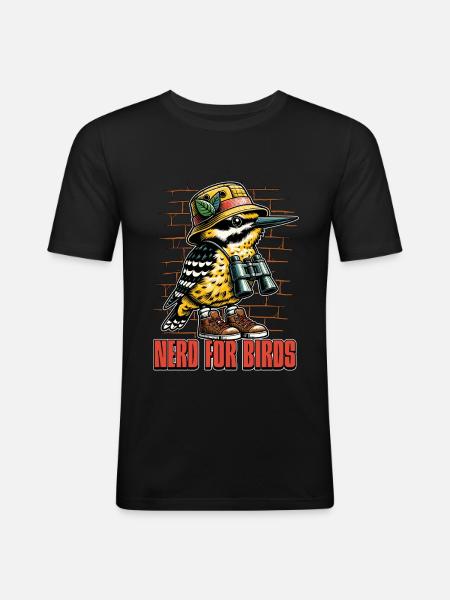 Ornitologi Nørd For Fugle Zoolog Ornitolog - Herre Slim Fit T-Shirt - sort
