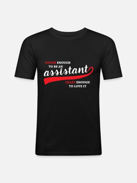 Assistent und Sekreäterin - Männer Slim Fit T-Shirt - Schwarz