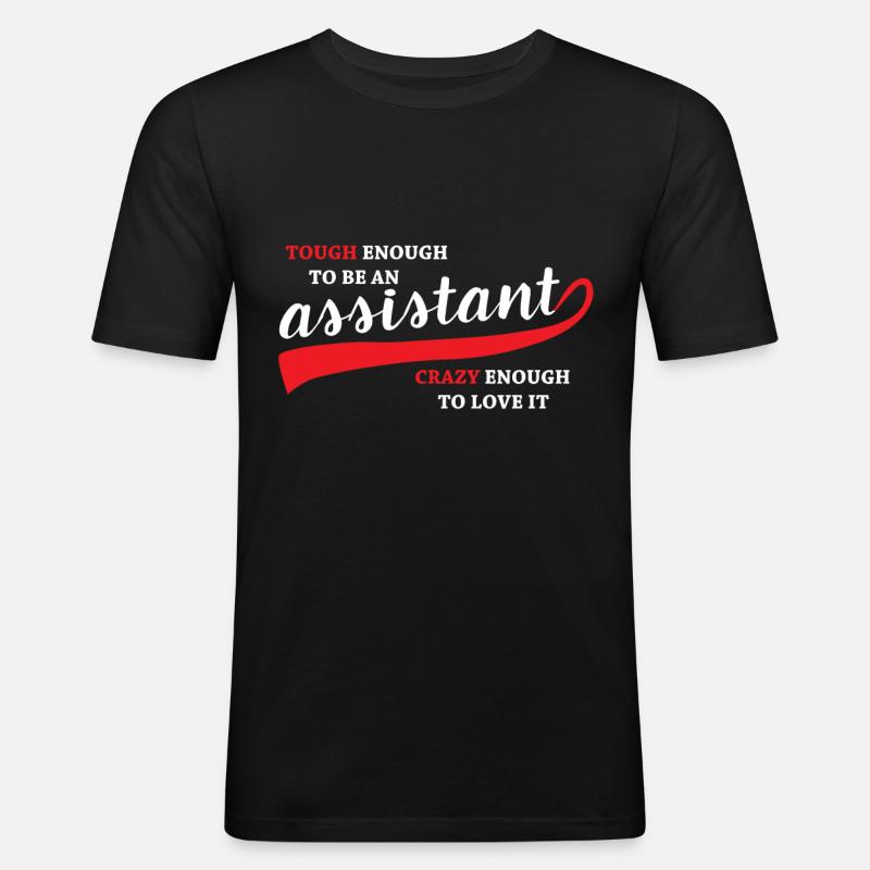 Assistent und Sekreäterin - Männer Slim Fit T-Shirt - Schwarz