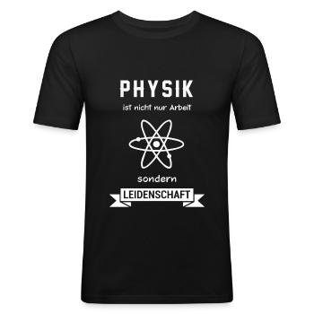 Physik Wissenschaft Physiker - Männer Slim Fit T-Shirt - Schwarz - Vorne - Nik (191cm)