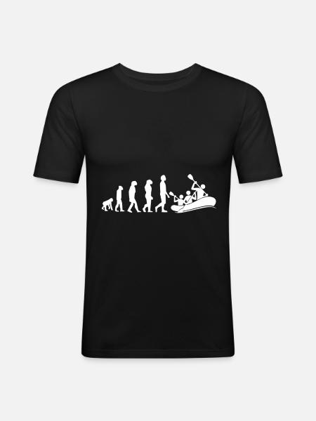 évolution rafting - T-shirt près du corps Homme - noir