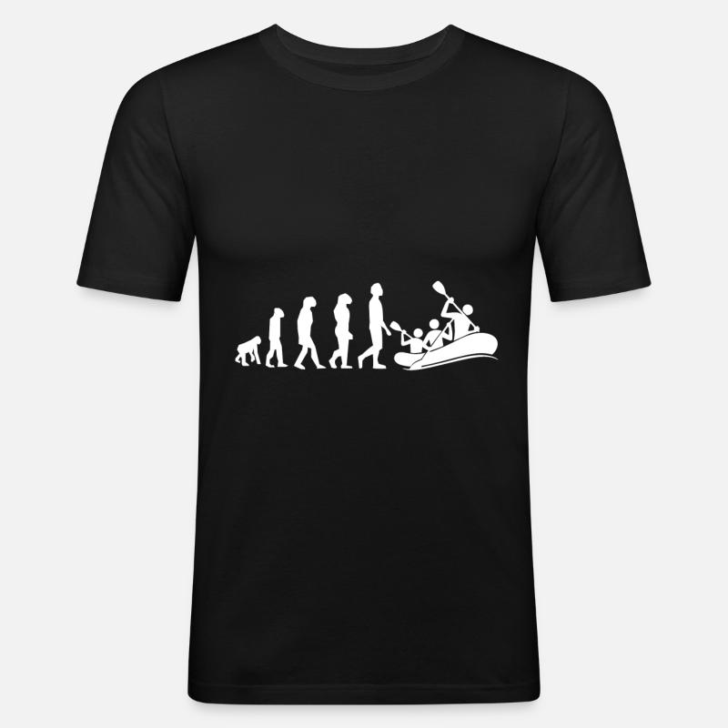 rafting evolution - Men's Slim Fit T-Shirt - black