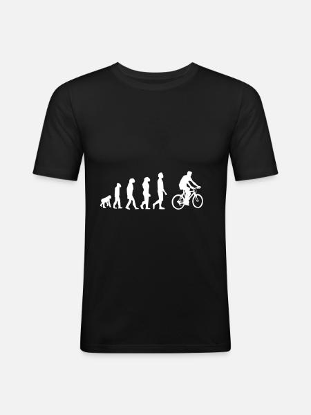 cycling bike evolution - Men's Slim Fit T-Shirt - black