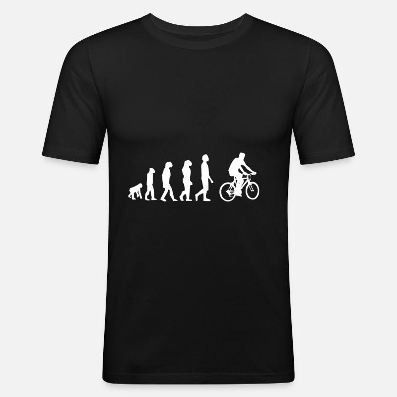 cycling bike evolution - Men's Slim Fit T-Shirt - black