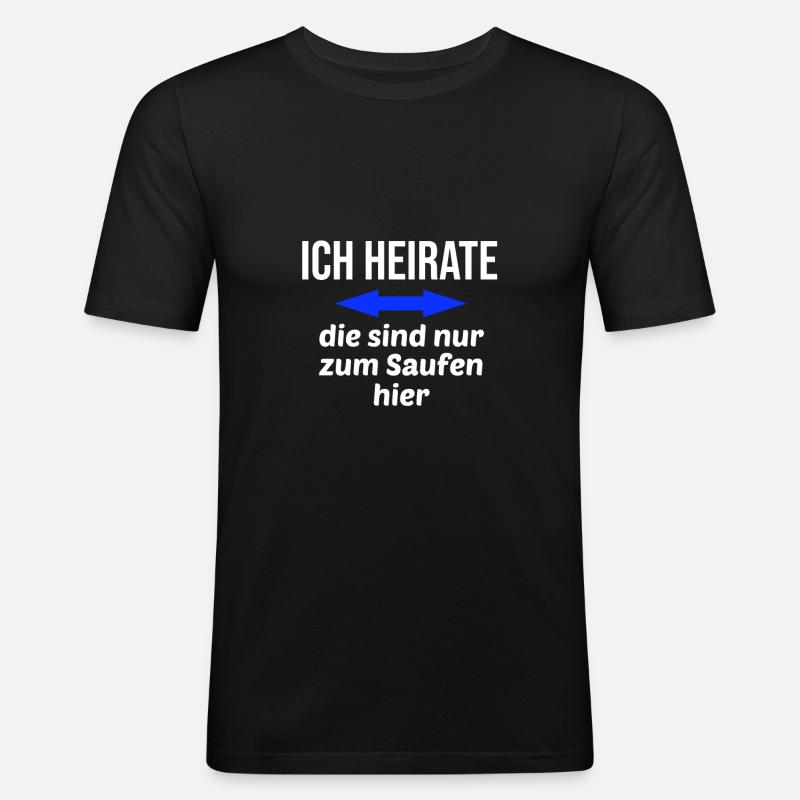Junggesellenabschied - Männer Slim Fit T-Shirt - Schwarz