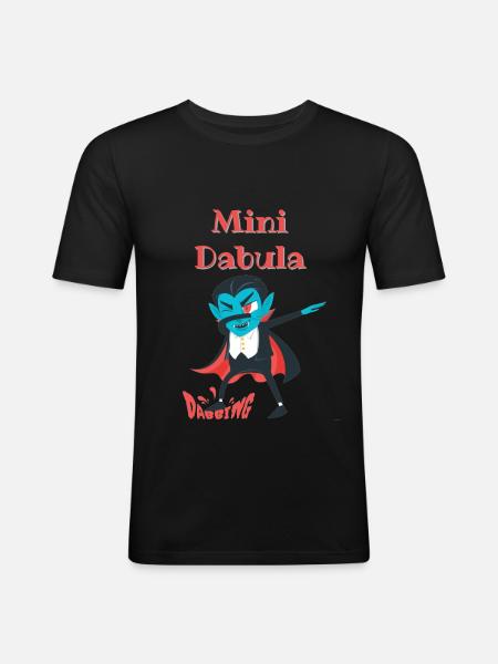 Dabula Dabbing - Männer Slim Fit T-Shirt - Schwarz