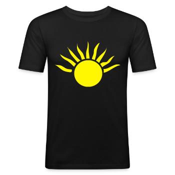 The sun - Men's Slim Fit T-Shirt - black - Front - Nik (191cm)