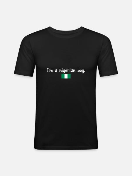 I'm a Nigerian boy - Men's Slim Fit T-Shirt - black