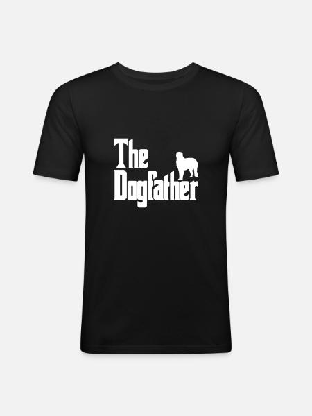 The Dogfather Irish Wolfhound - Men's Slim Fit T-Shirt - black