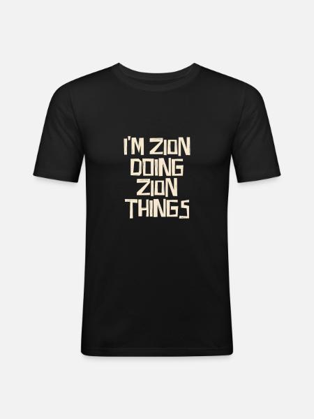 I'm Zion doing Zion things - Men's Slim Fit T-Shirt - black