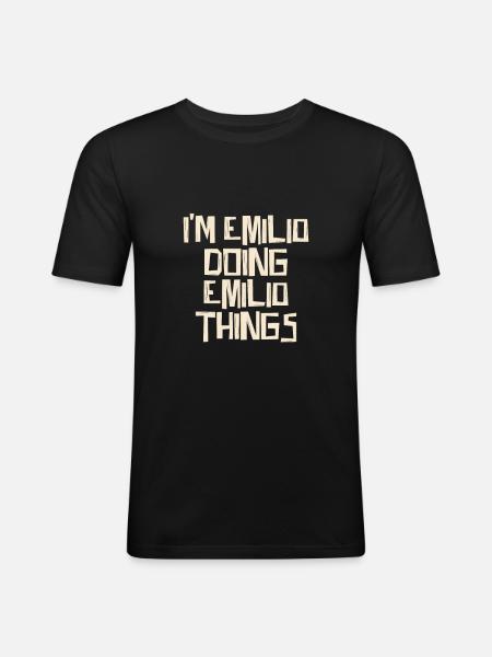 I'm Emilio doing Emilio things - Men's Slim Fit T-Shirt - black