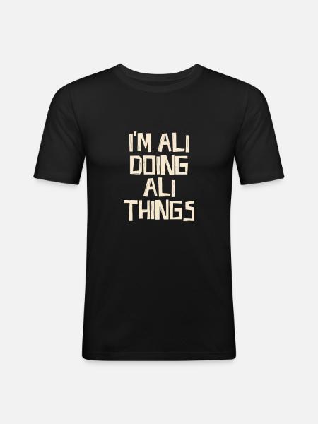I'm Ali doing Ali things - Men's Slim Fit T-Shirt - black