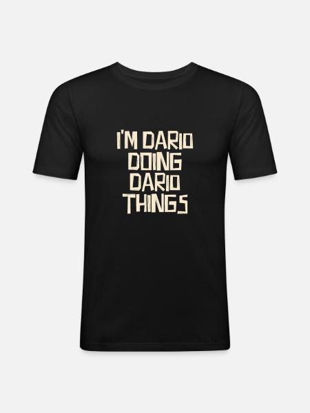 I'm Dario doing Dario things - Men's Slim Fit T-Shirt - black