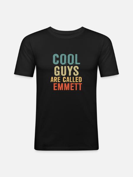 Les mecs cool s’appellent Emmett - T-shirt près du corps Homme - noir