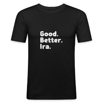 Cool guys are called ira - Männer Slim Fit T-Shirt - Schwarz - Vorne - Nik (191cm)