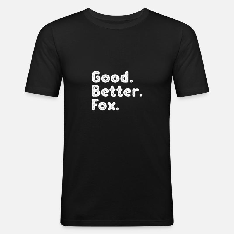 Good better Fox - Men's Slim Fit T-Shirt - black