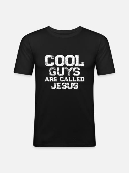 Cool guys are called Jesus - Men's Slim Fit T-Shirt - black