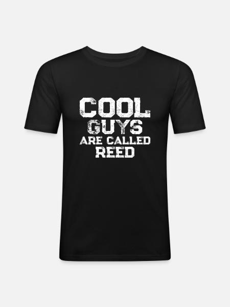 Cool guys are called Reed - Men's Slim Fit T-Shirt - black