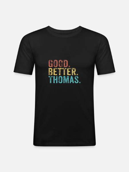 Good better Thomas - Men's Slim Fit T-Shirt - black