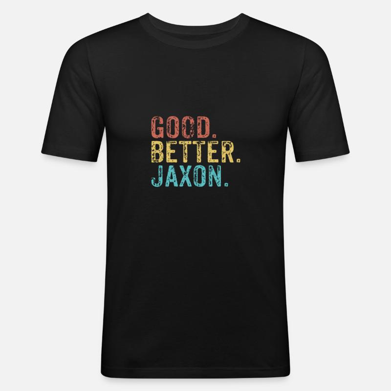 Good better Jaxon - Männer Slim Fit T-Shirt - Schwarz