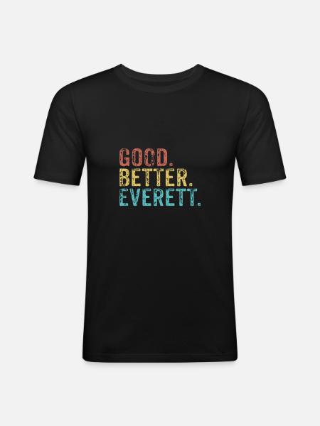 Bon, mieux, Everett - T-shirt près du corps Homme - noir