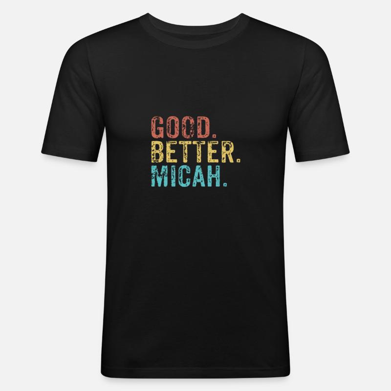 Good better Micah - Men's Slim Fit T-Shirt - black