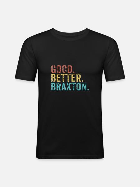 Good better Braxton - Männer Slim Fit T-Shirt - Schwarz