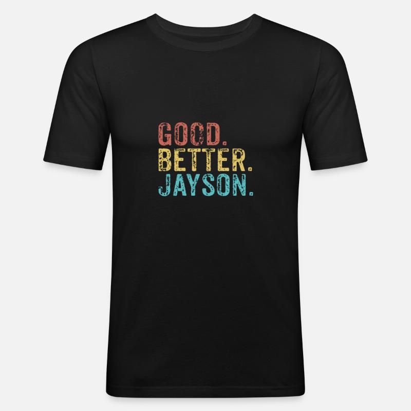Good better Jayson - Männer Slim Fit T-Shirt - Schwarz