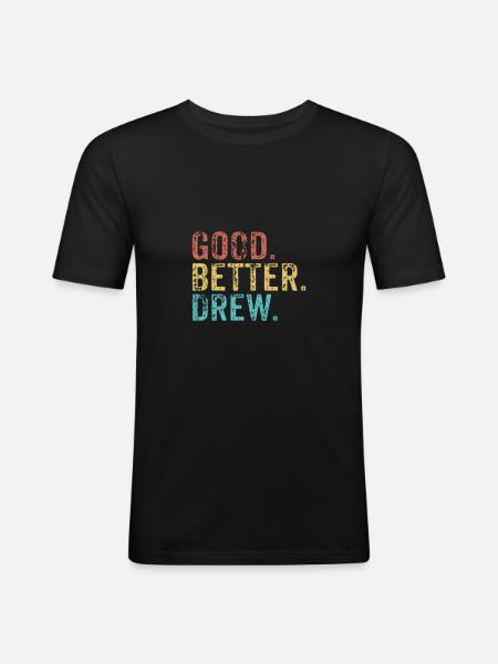 Good better Drew - Men's Slim Fit T-Shirt - black