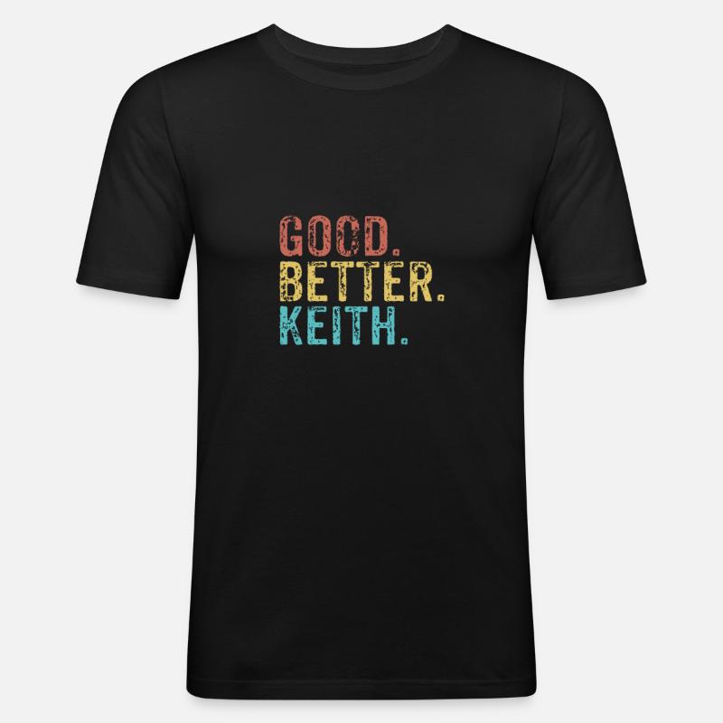 Buono meglio Keith - Maglietta aderente da uomo - nero