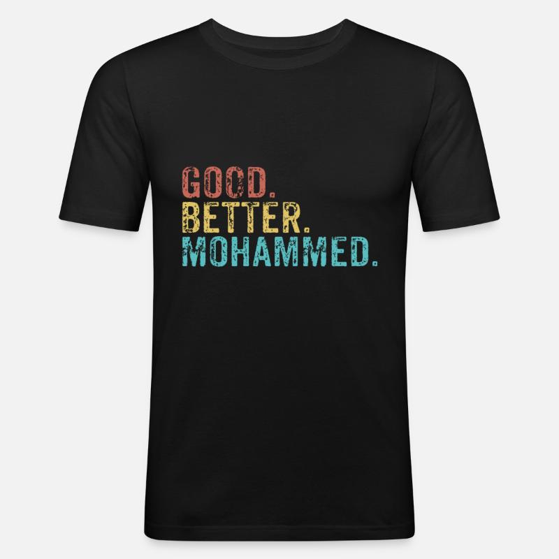 Cool guys are called mohammed - Männer Slim Fit T-Shirt - Schwarz