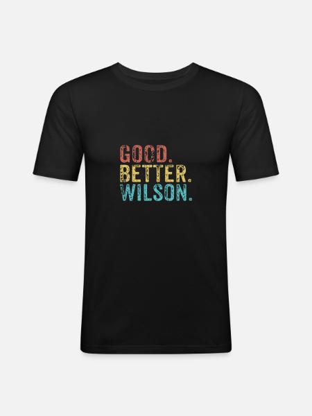 Cool guys are called wilson - Men's Slim Fit T-Shirt - black