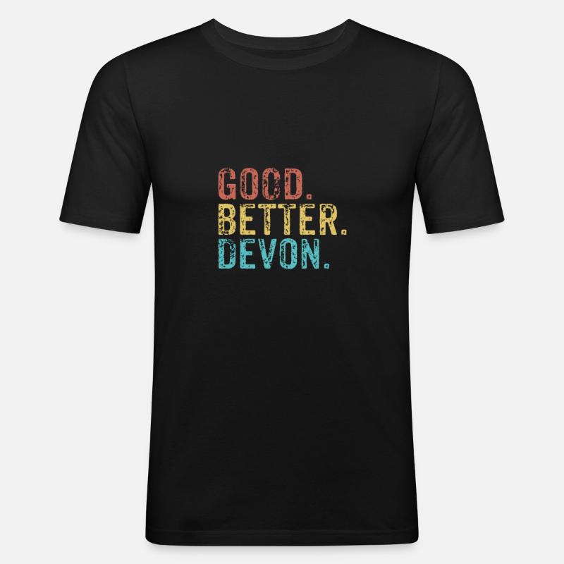 Cool guys are called devon - Men's Slim Fit T-Shirt - black