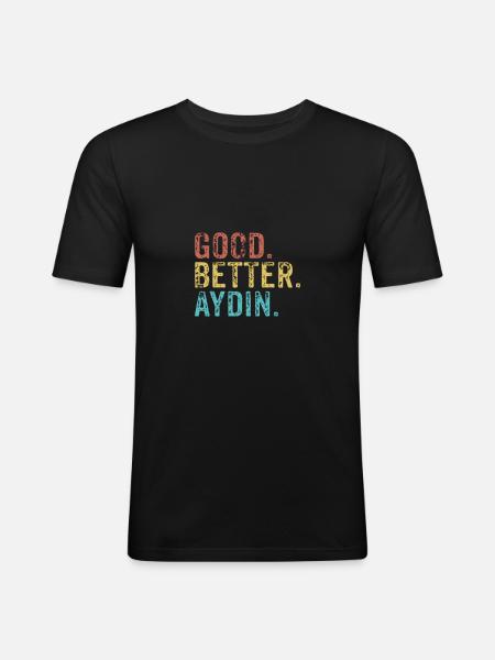Good better Aydin - Men's Slim Fit T-Shirt - black