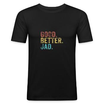 Cool guys are called Jad - Männer Slim Fit T-Shirt - Schwarz - Vorne - Nik (191cm)