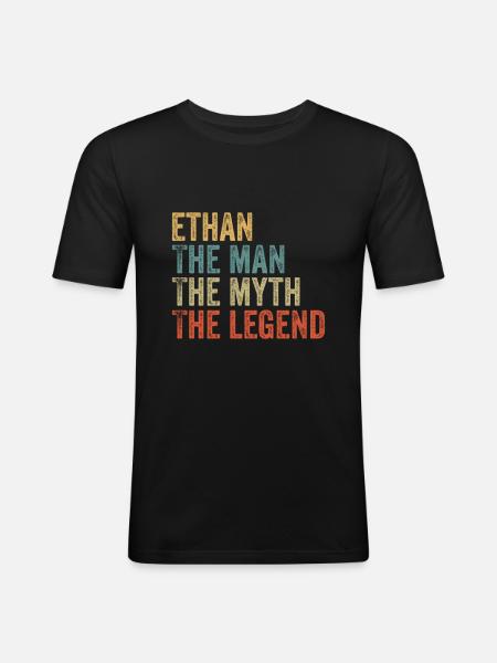 Ethan the man the myth - Men's Slim Fit T-Shirt - black