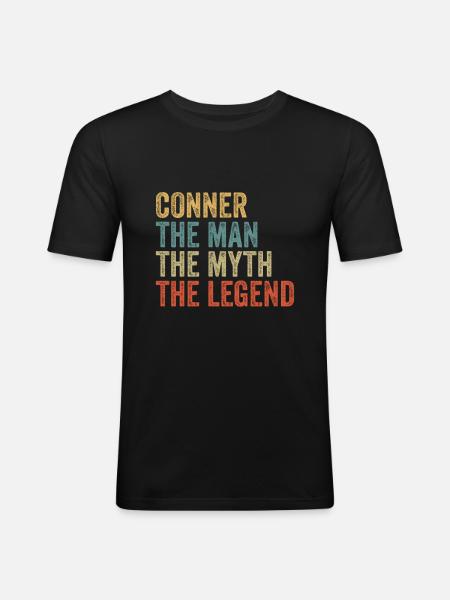 Conner the man the myth - Men's Slim Fit T-Shirt - black