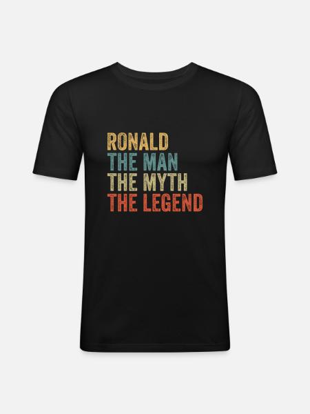 Ronald the man the myth - Men's Slim Fit T-Shirt - black