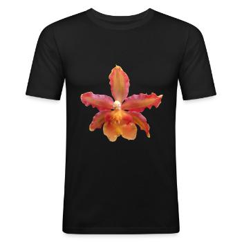 Orchid Flower, Orchid Vine, Orchid Flower - Men's Slim Fit T-Shirt - black - Front - Nik (191cm)