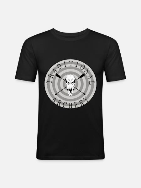 traditional archery, archer, shirt - Men's Slim Fit T-Shirt - black