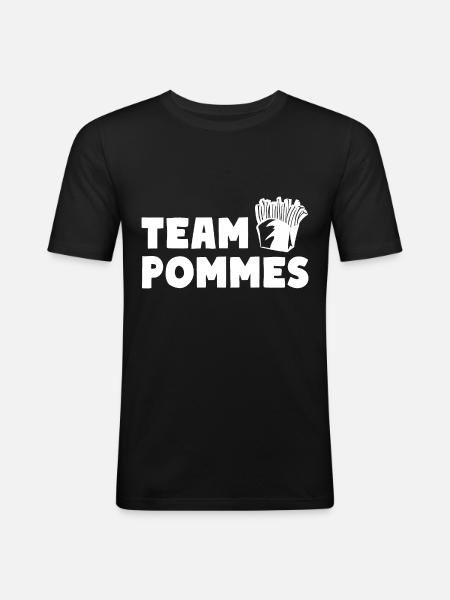 Frites d’équipe Frites Frites - T-shirt près du corps Homme - noir